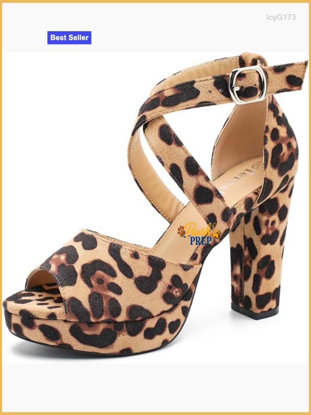 Chunky Block Heel Platform Sandals, Crisscross Ankle Strap, Open Toe, 3.94"